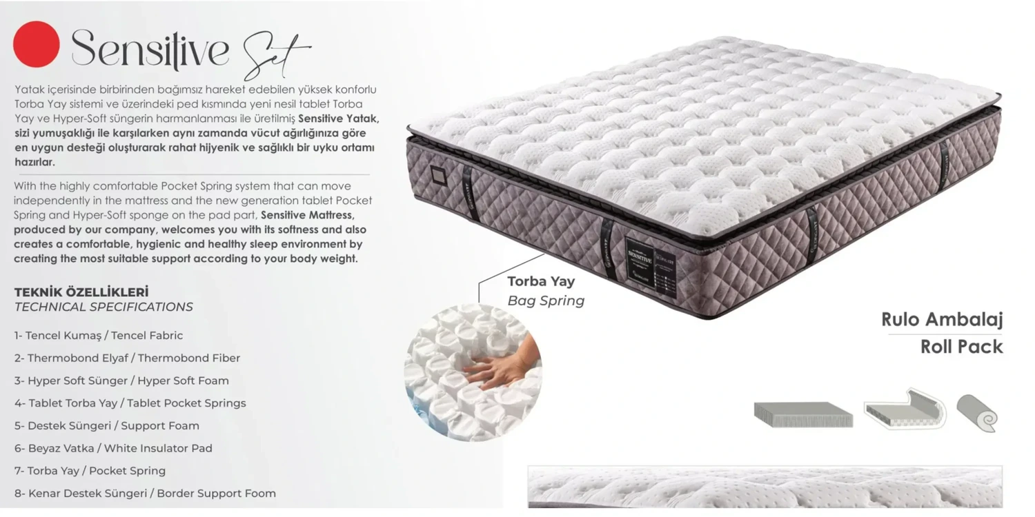 BDG 553 - Sensitive Paket Yaylı Ortopedik Yatak
